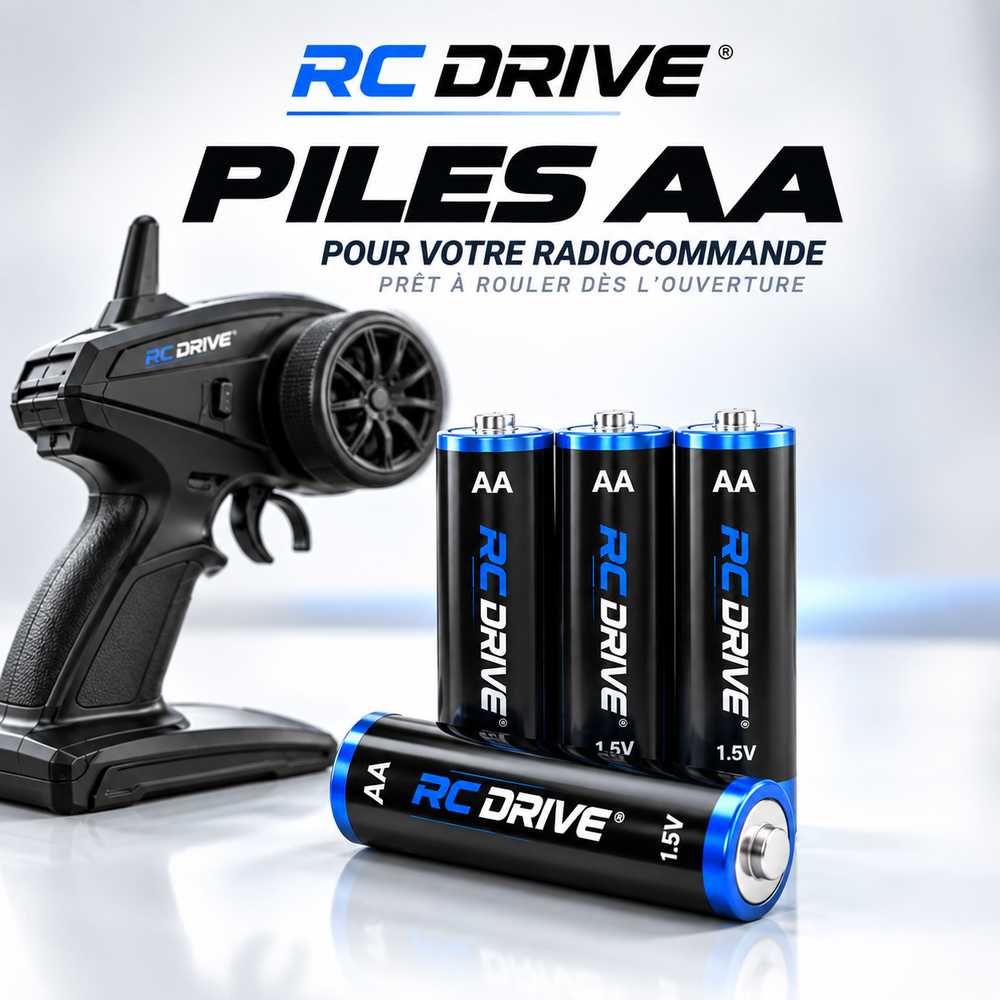 Piles AA pour radiocommande — lot de 4 ou de 8