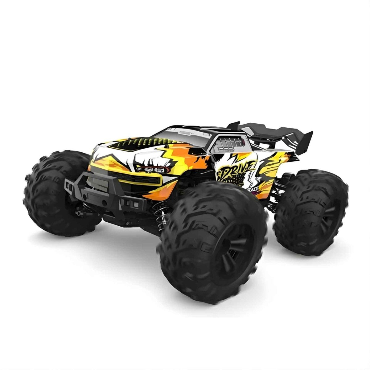Truggy Impact Vector vu de trois quarts arrière, garde au sol et amortisseurs